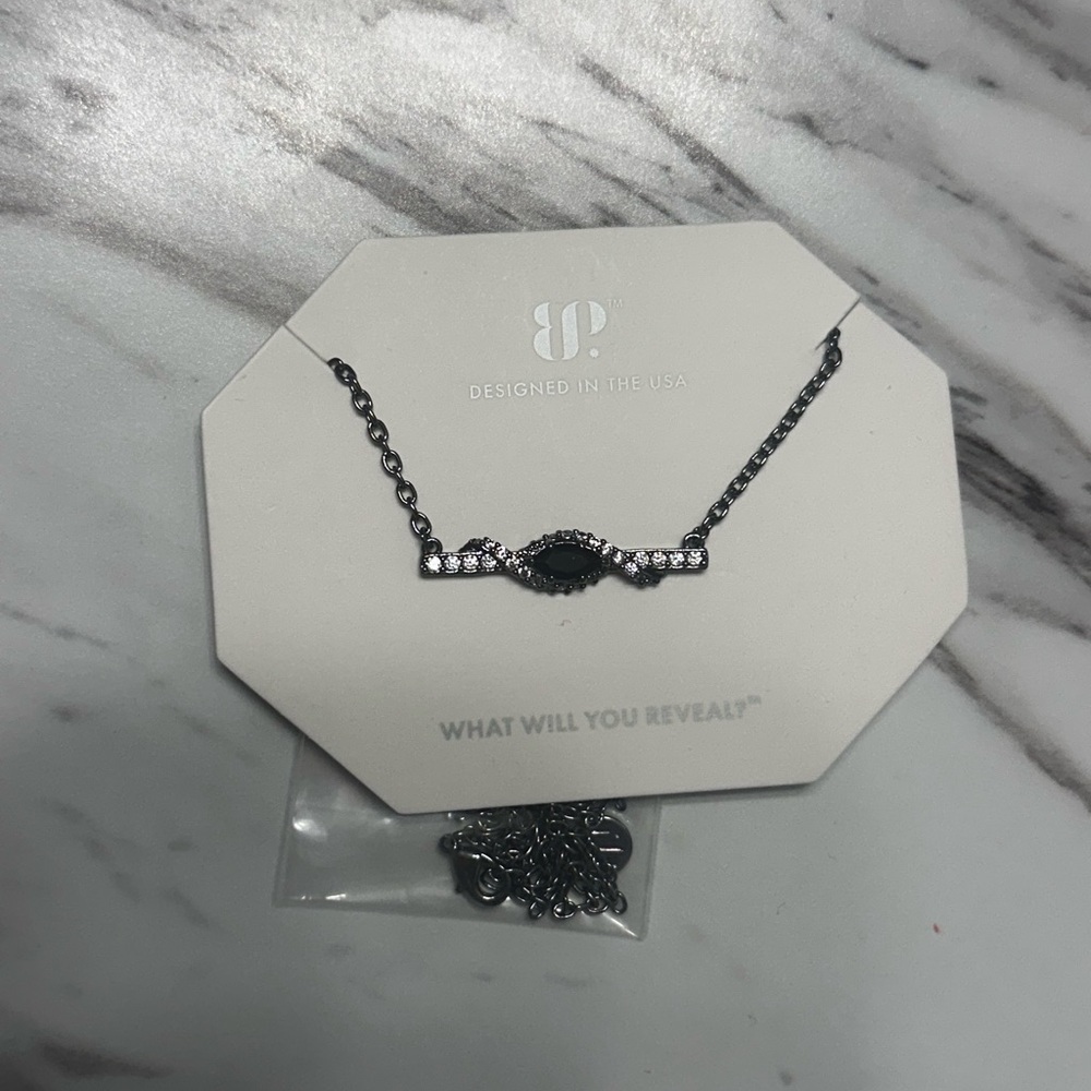 Black Onyx Hematite Bomb Party Necklace